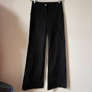 Veronica Beard Womens Wide Leg Pants In Black Button Size 6